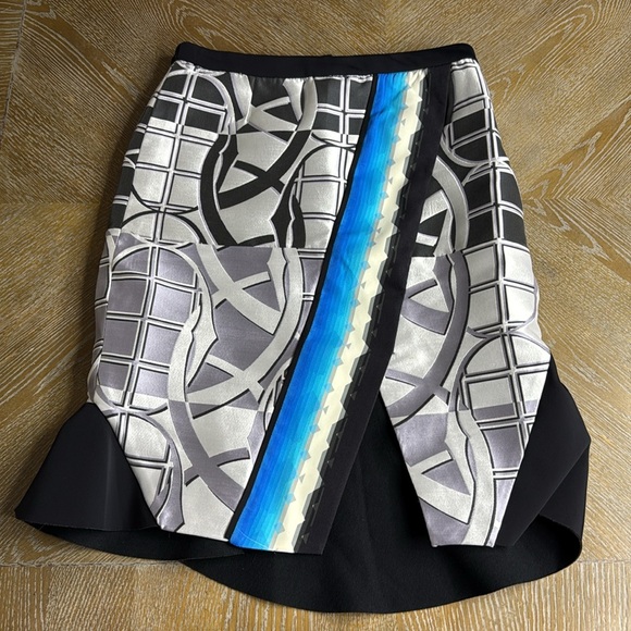 Peter Pilotto Black and White Asymmetrical Midi Skirt 12 - Picture 6 of 12